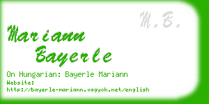 mariann bayerle business card